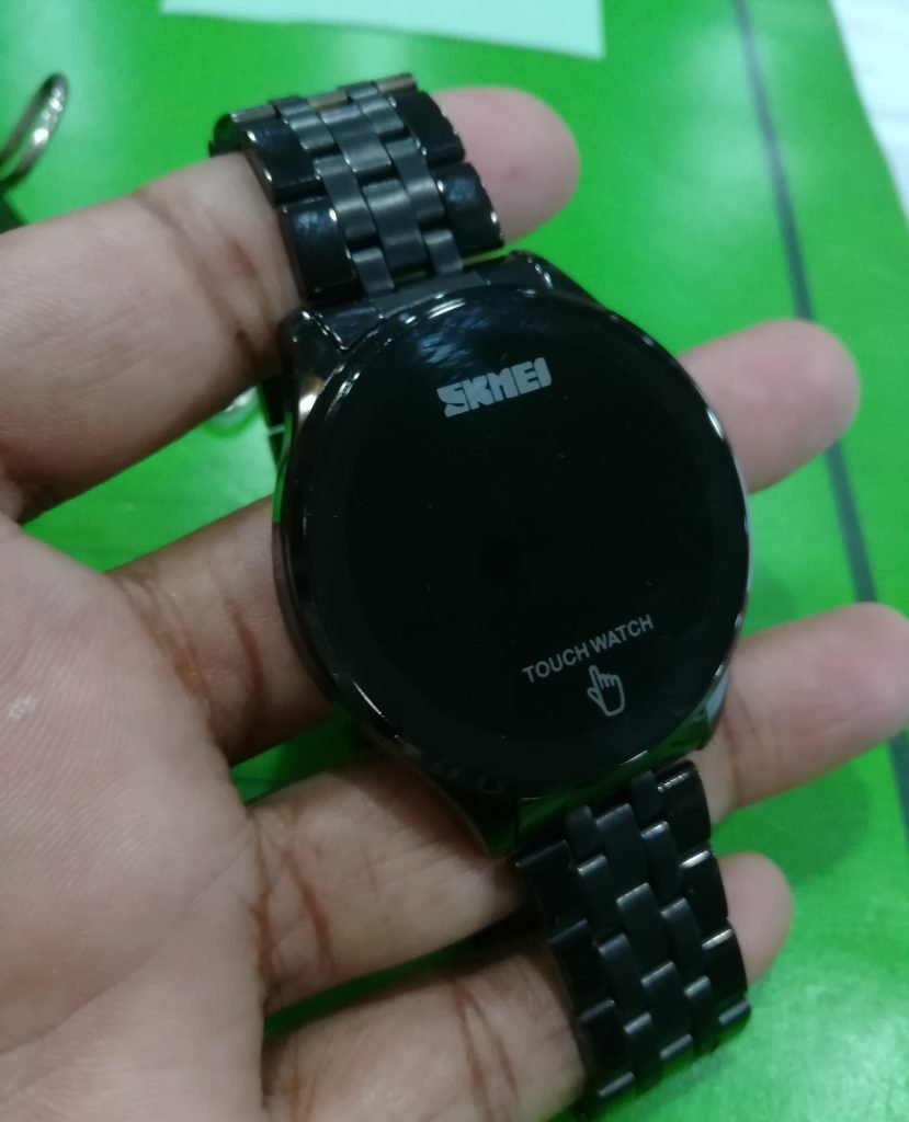 Skmei 1579 Touch Screen Led Digital Watch Luxury Stainless Steel Men Black Watches - Watch 