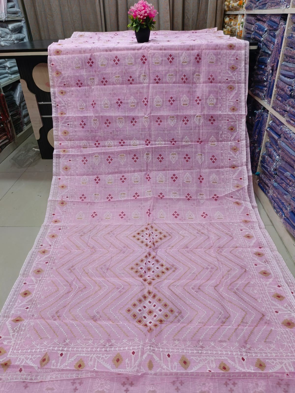 Half Silk Skin Print Sharee