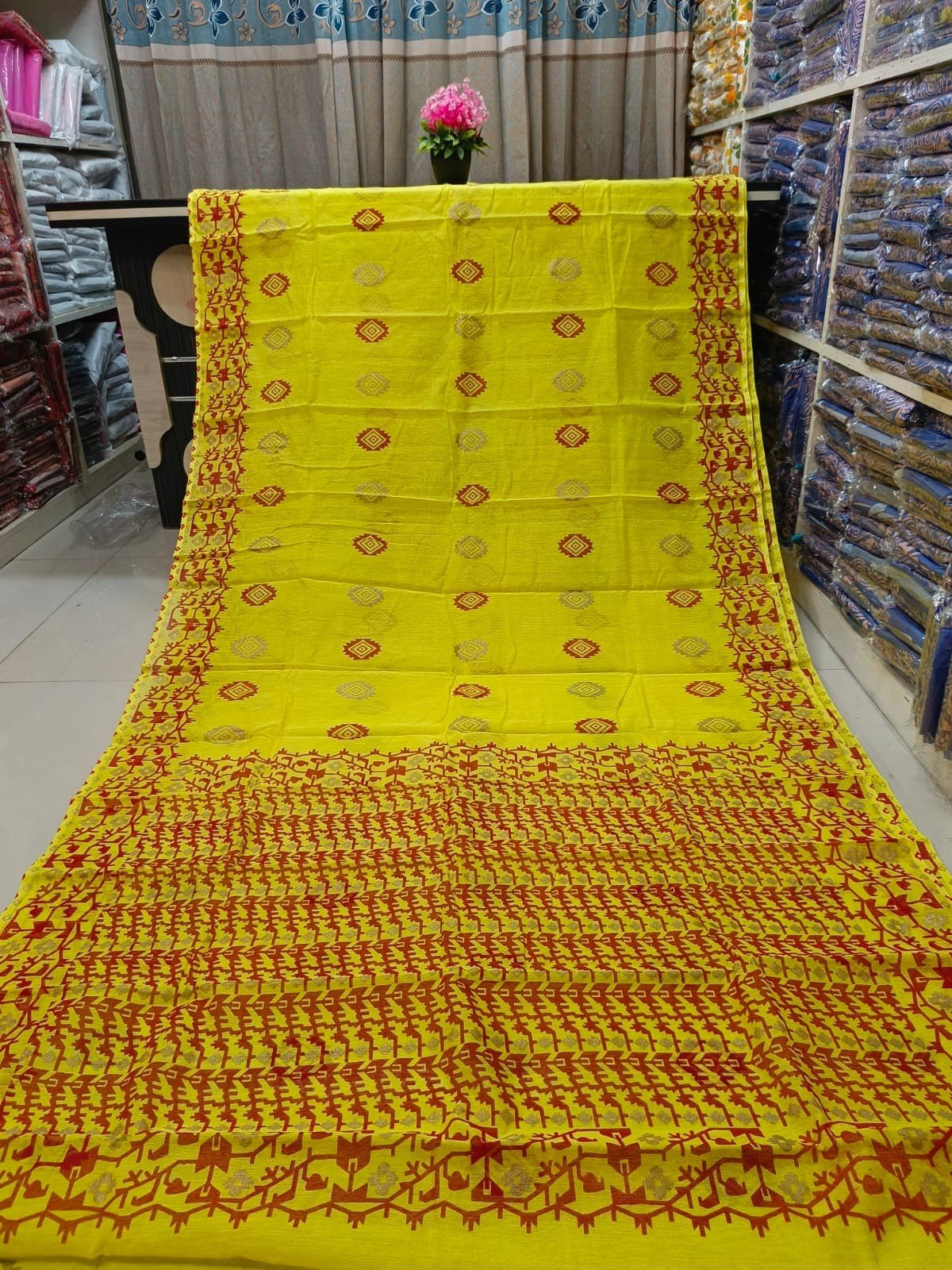 Half Silk Skin Print Sharee