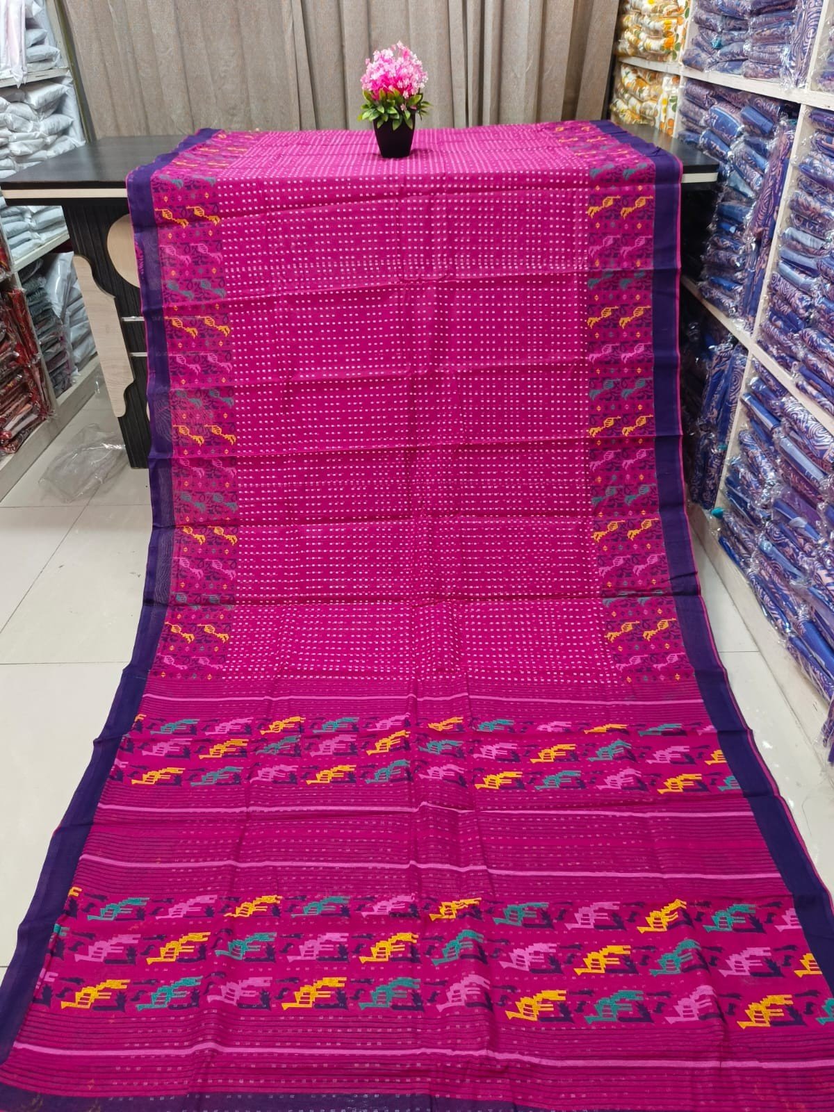 Half Silk Skin Print Sharee