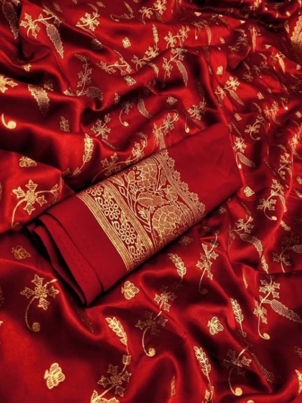 Premium Japani Silk Saree whith blouse pic