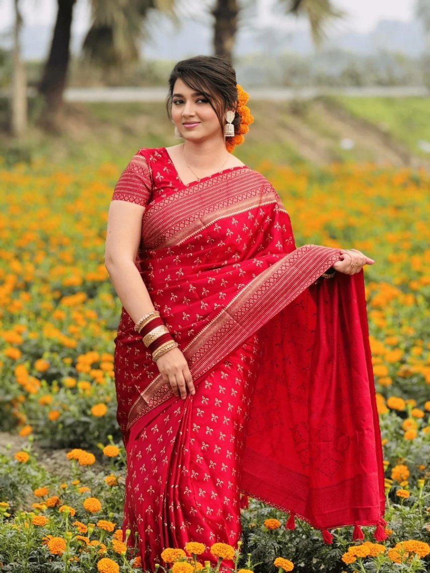Premium Japani Silk Saree whith Blouse pic