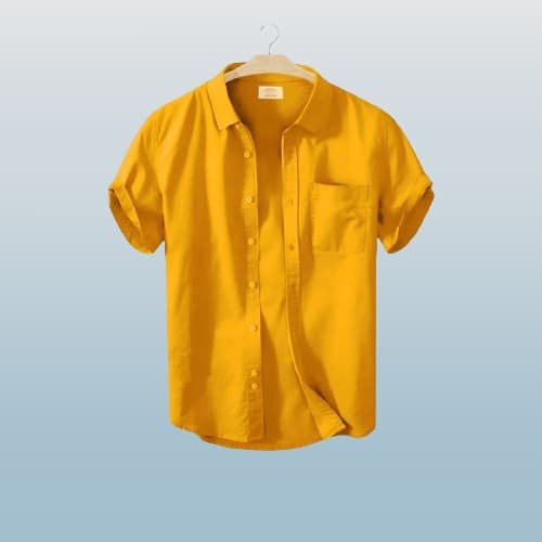 Solid Color Half Sleeve Shirt