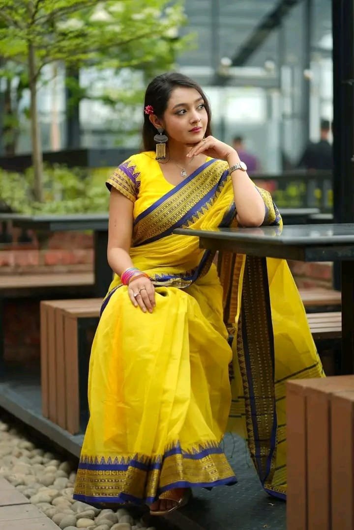 Half silk nokshi pair sharee