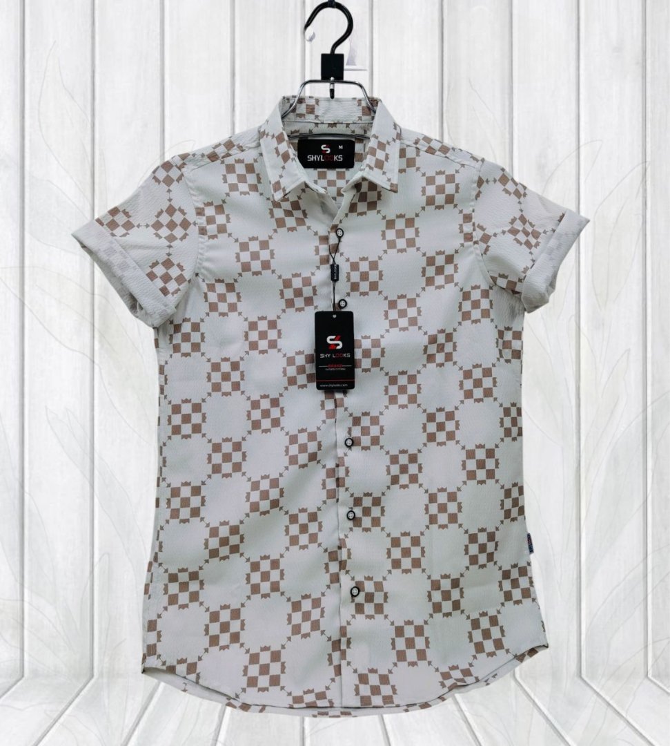 Half Sleeve Print Shirt- Shy Looks