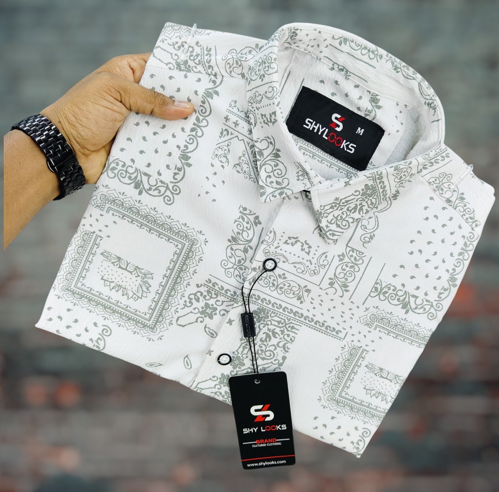 Half Sleeve Print Shirt- Shy Looks