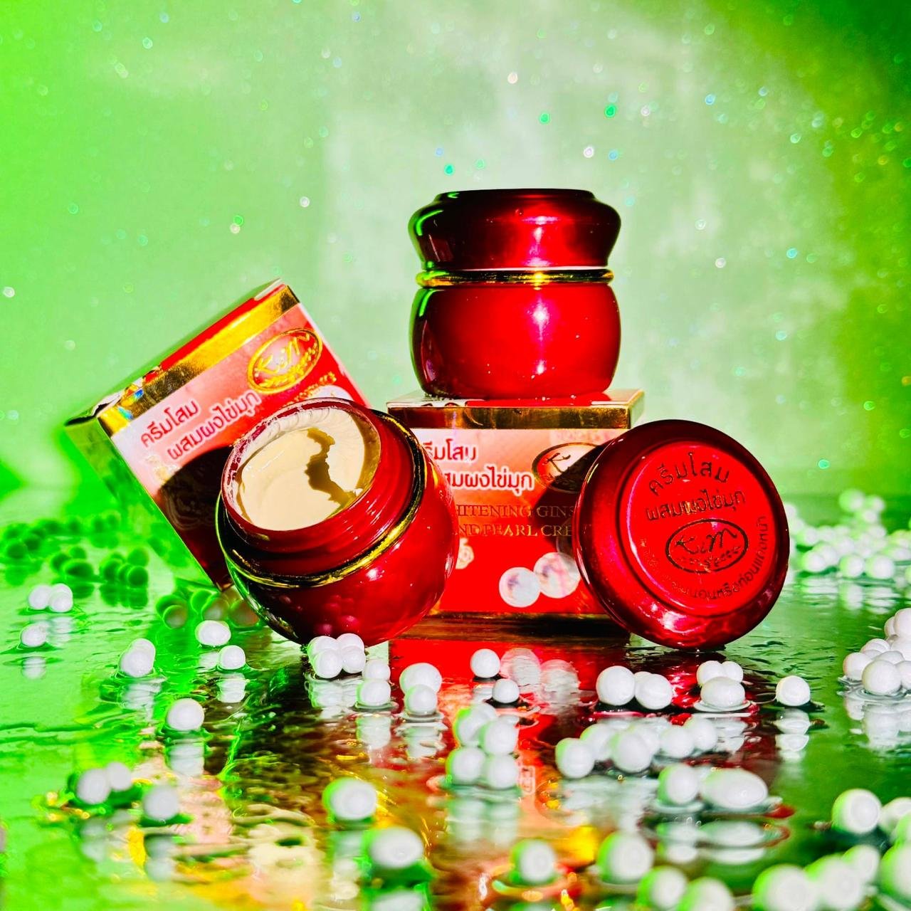 KIM WHITENING PEARL RED CREAM (20G)MADE IN THAILAND