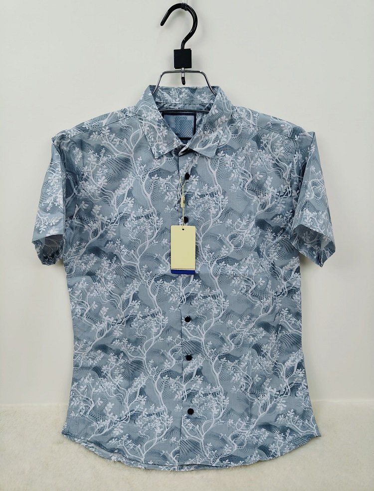 Pure Cotton Half Sleeve Print Shirt for Men's