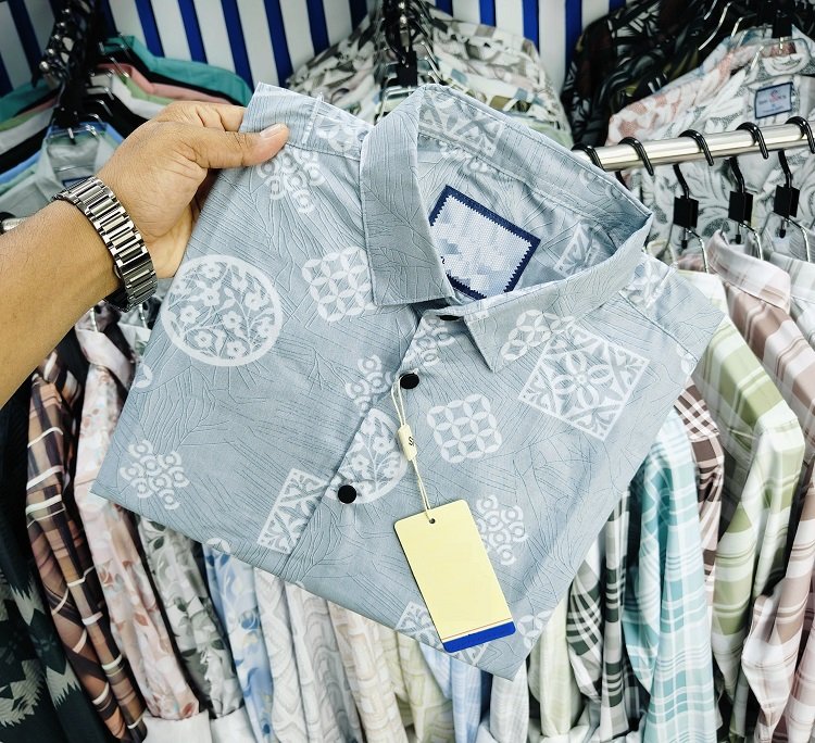 Pure Cotton Half Sleeve Print Shirt for Men's