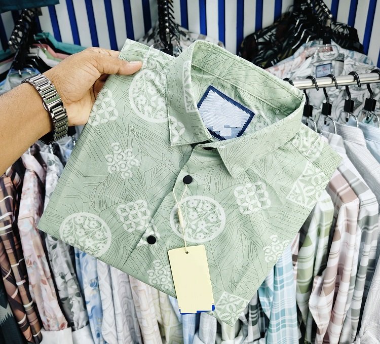 Pure Cotton Half Sleeve Print Shirt for Men's