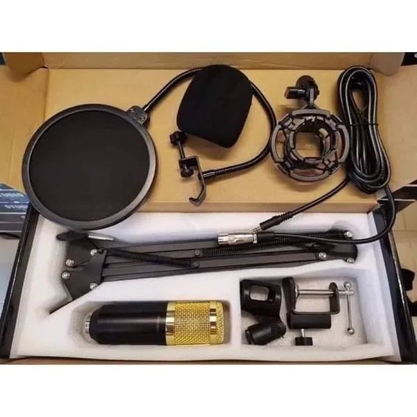 Powerpak BM 800 Studio Microphone Kits With Filter V8 Sound Card Condenser Microphone Bundle Record Ktv Karaoke Smartphone Microphone