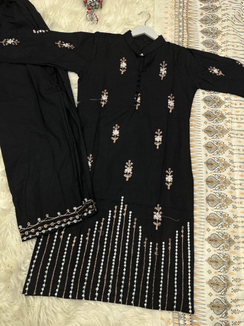 Embroidered Slab Cotton Kameez Set