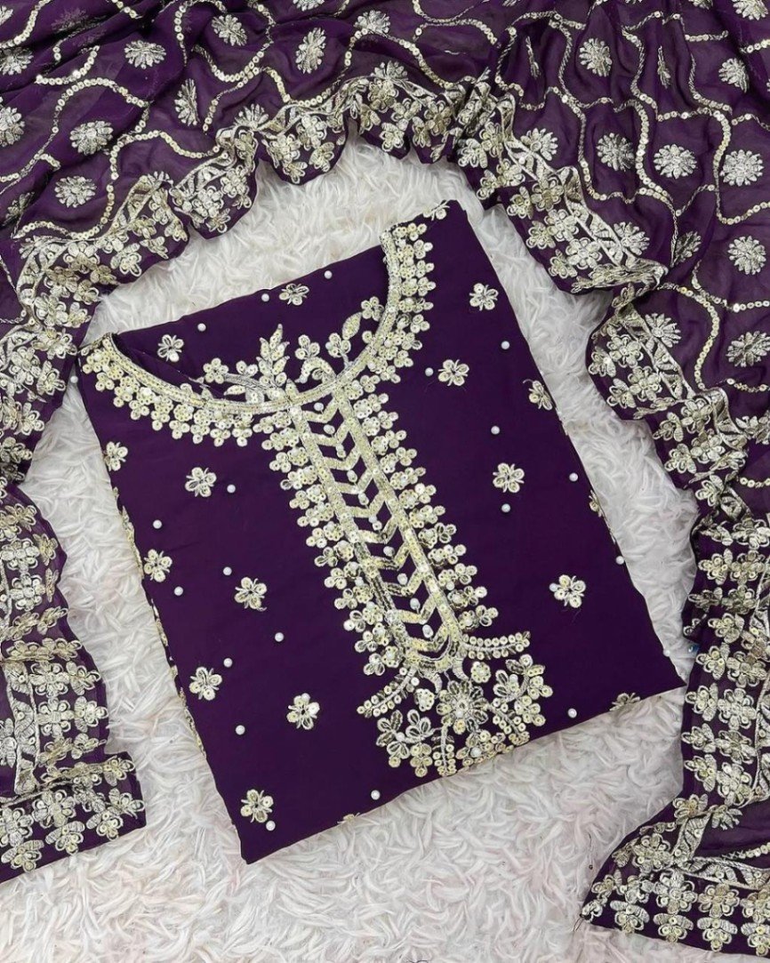 Sequence Computer Work Kameez Set