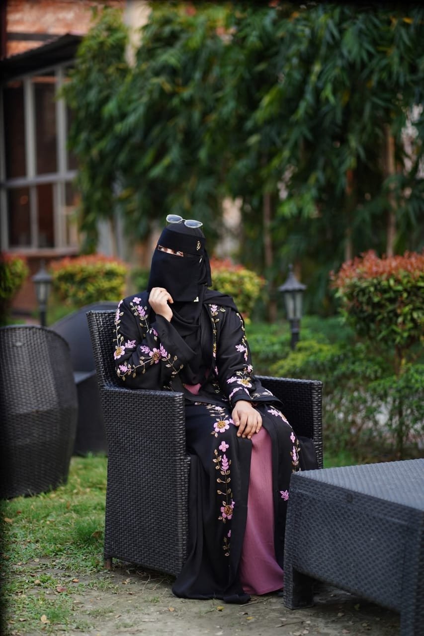 Muslima Dubai Embroidered Burqa Set  Full 5-Piece Premium Collection
