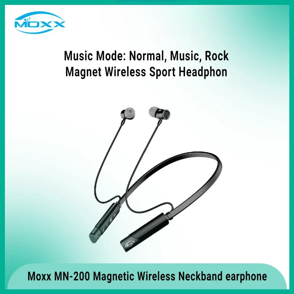 MOXX MN200 Super Base Neckband Bluetooth Headsets BT5.3 Sports IPX5 with Mic