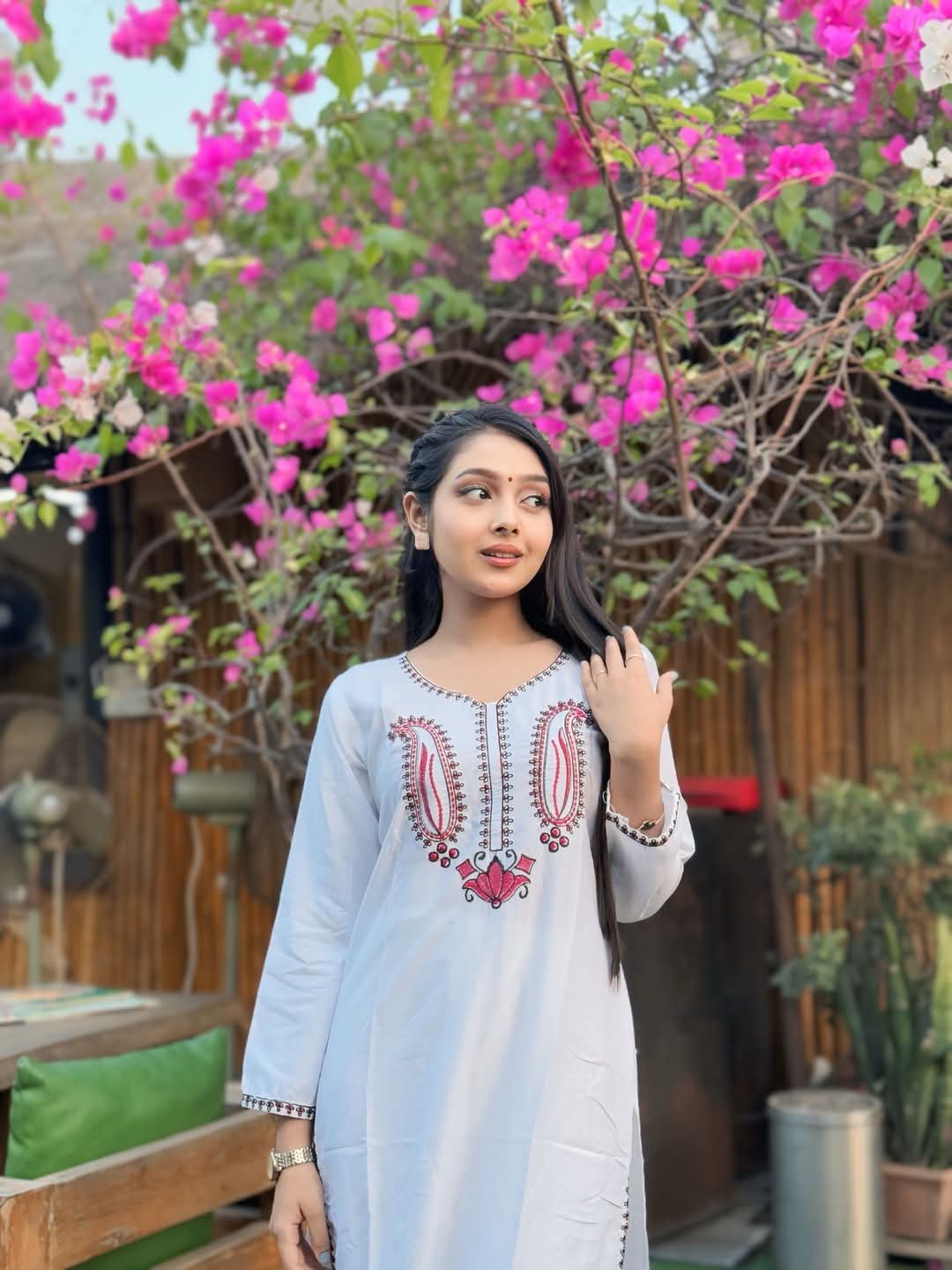Embroidery Cotton Two Piece Co-Ord Set