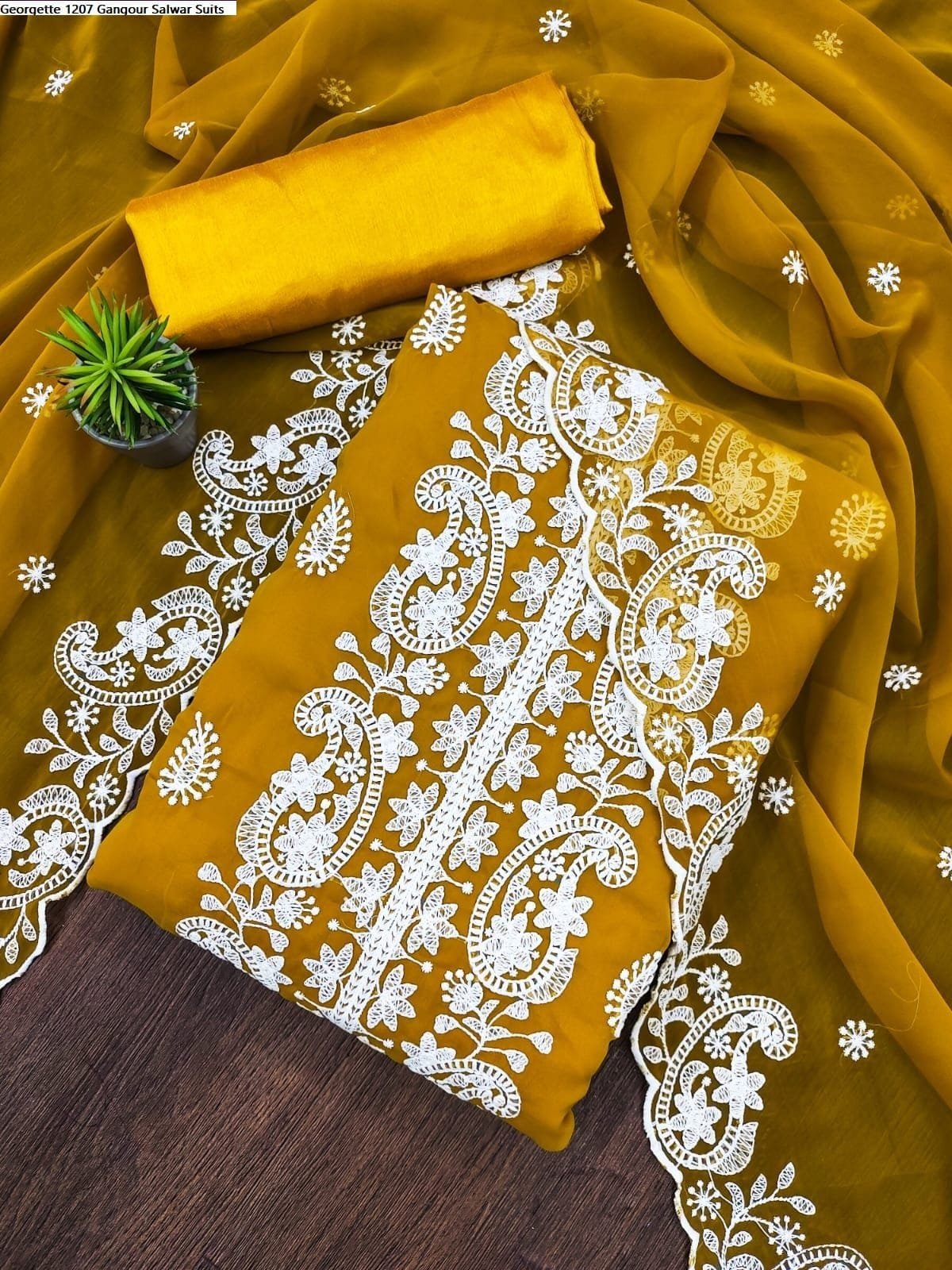 Embroidery Cotton Three Piece