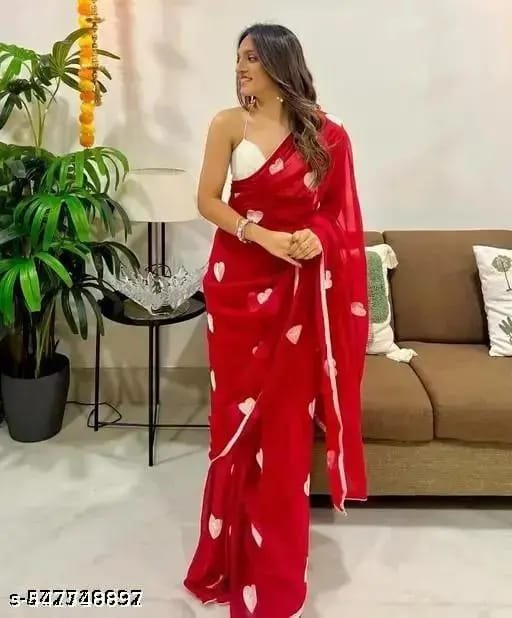 Premium Jorjet Embroidery Sharee