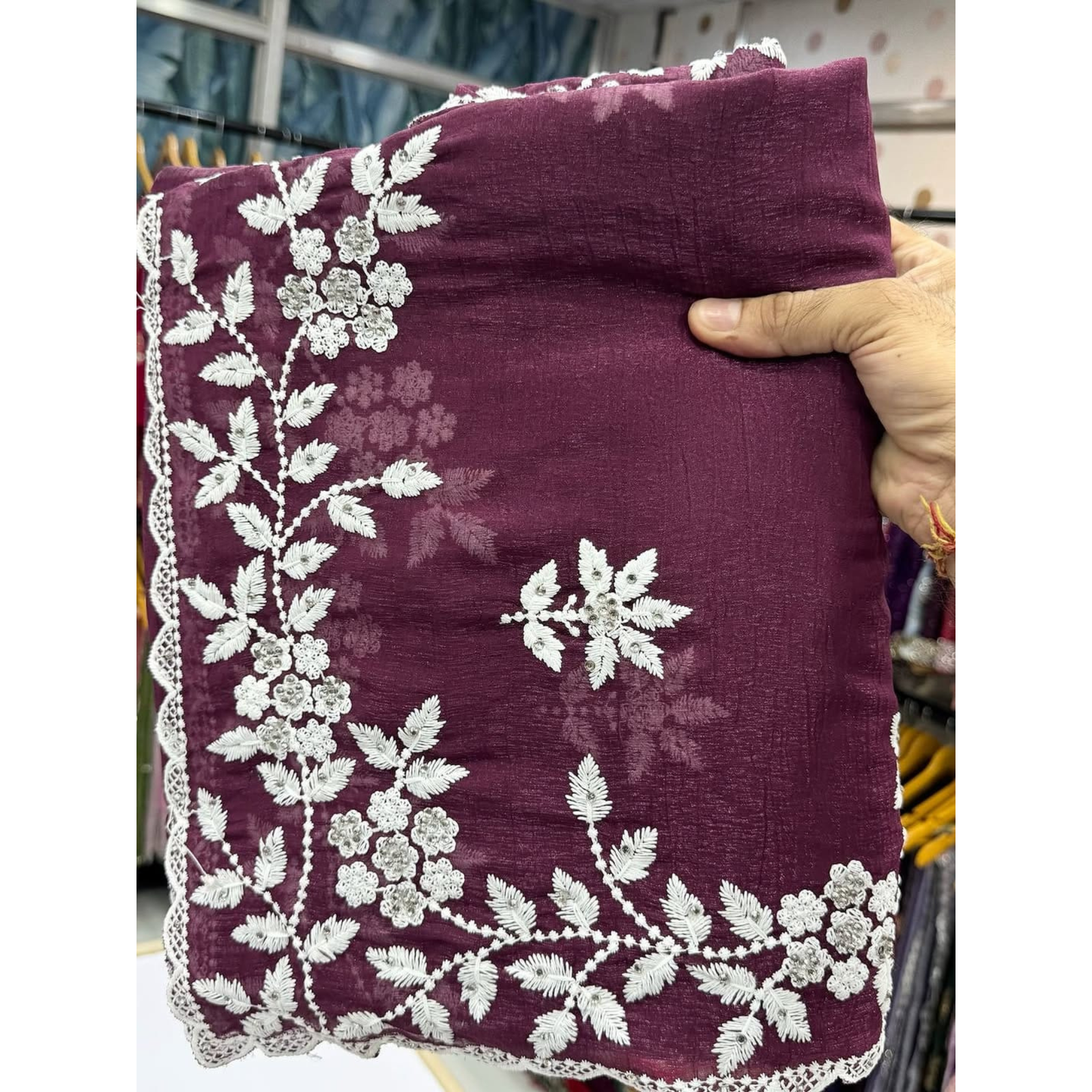 Sequence Blossom Embroidery Sharee