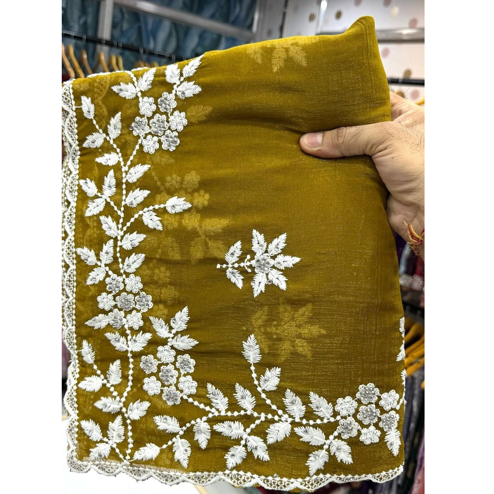 Sequence Blossom Embroidery Sharee