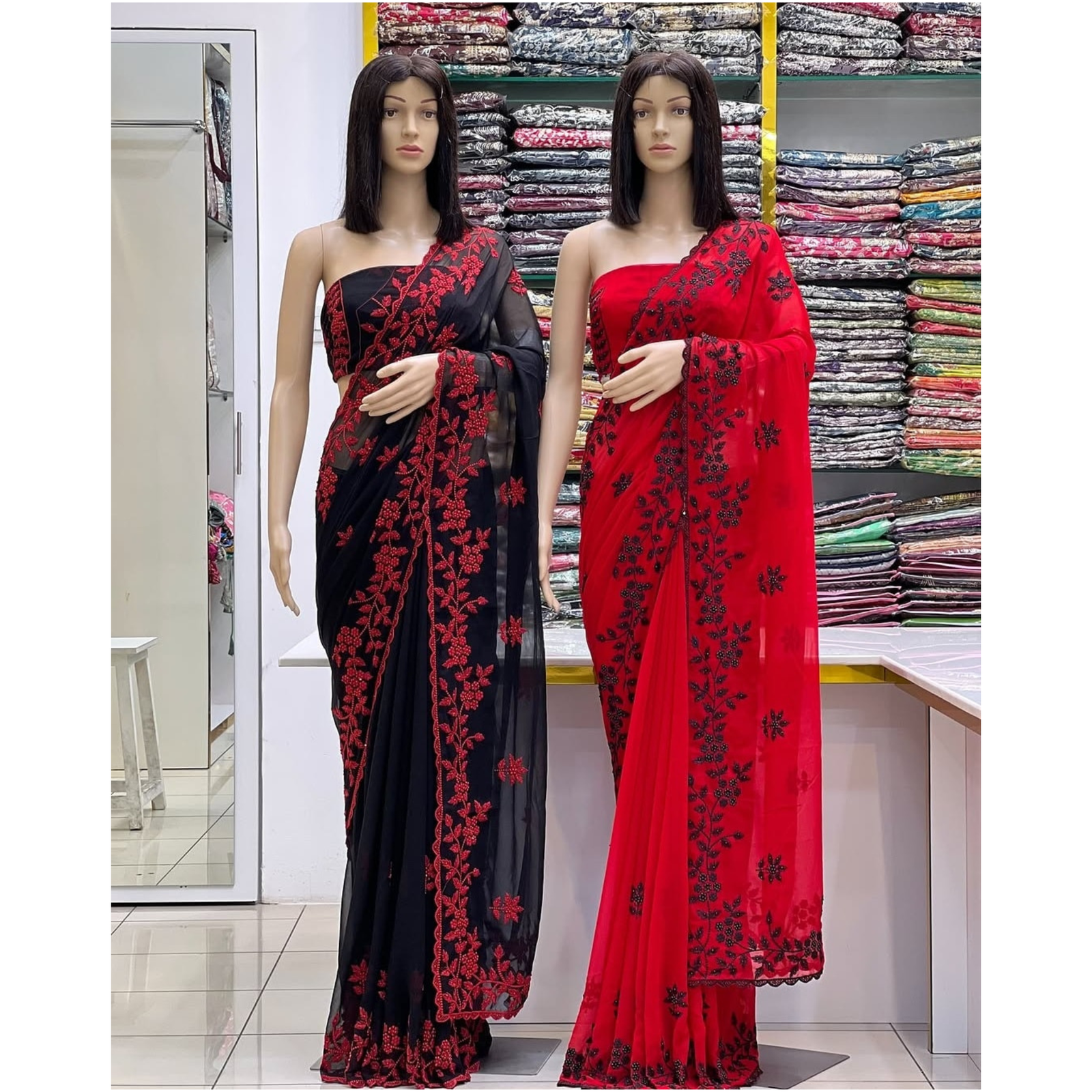Sequence Blossom Embroidery Sharee 