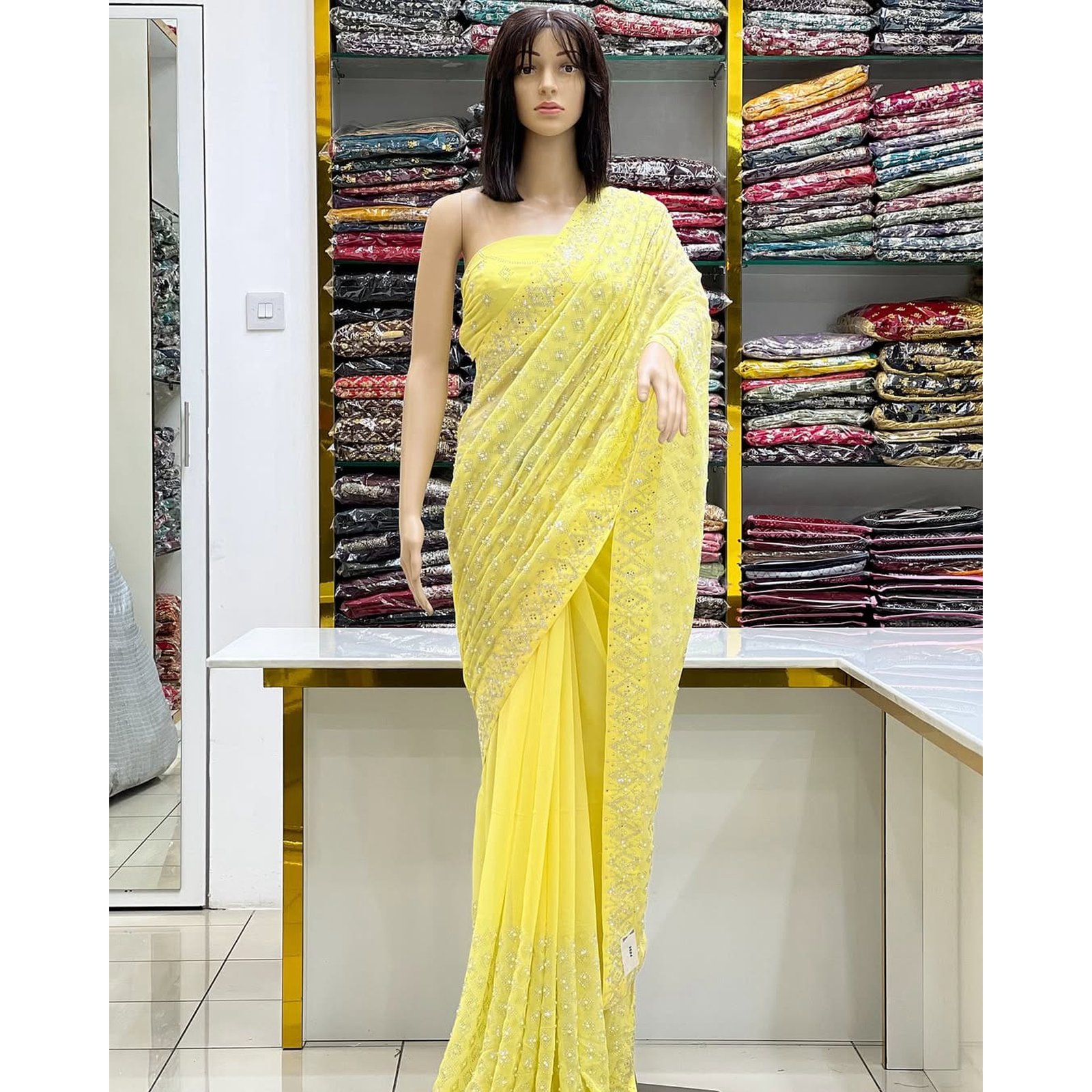 Glittering Glow Gemstone Saree.