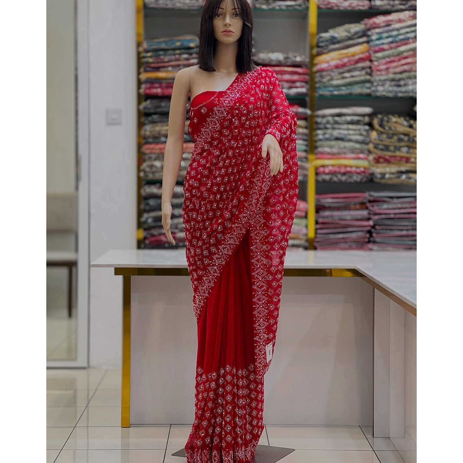 Glittering Glow Gemstone Saree.