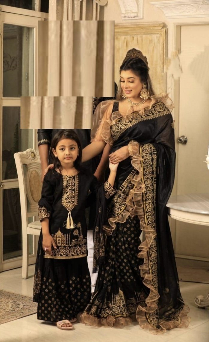Kid's & Mom Saree Combo Pack