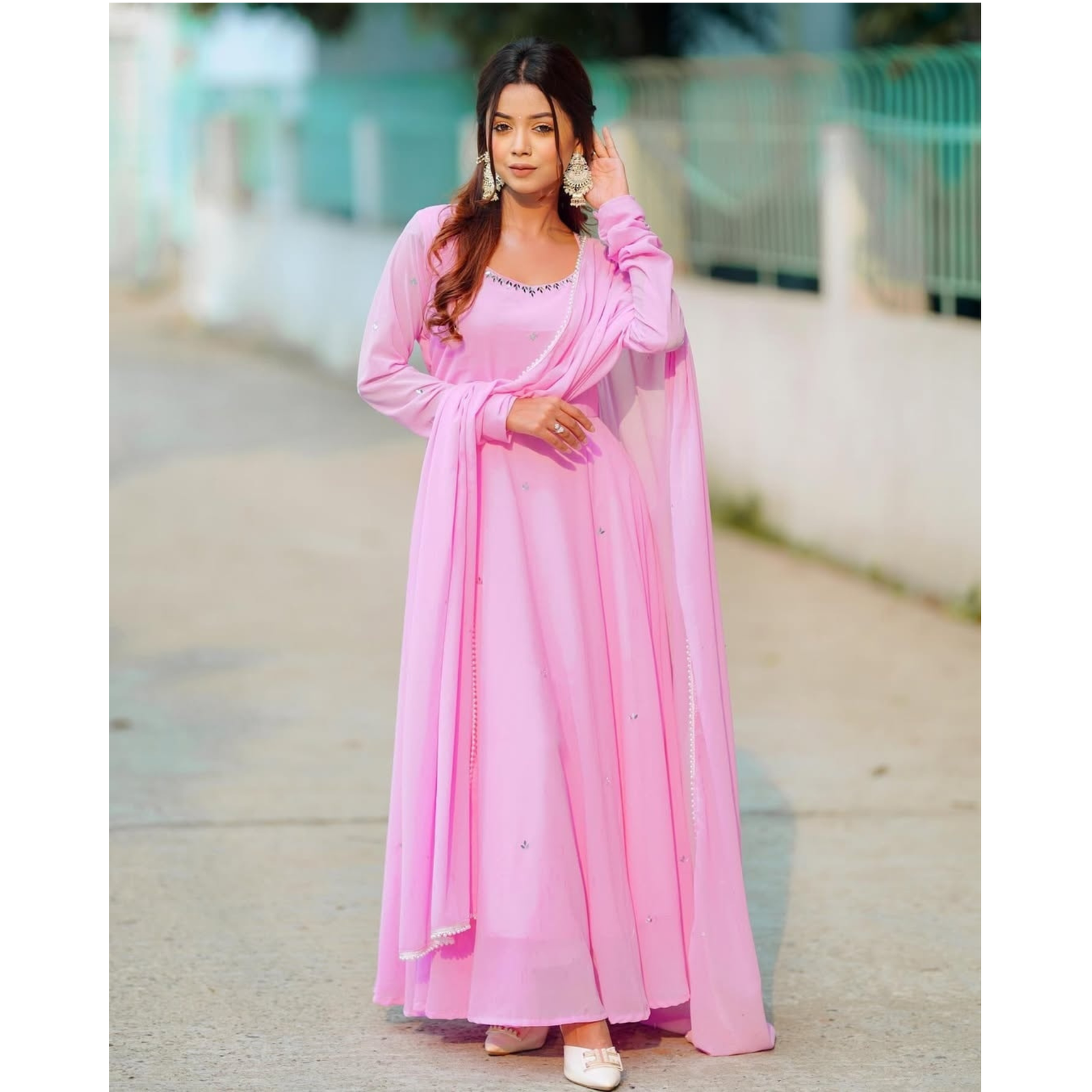Mirror Majesty Elite Gown-Sandy Rose three piece 