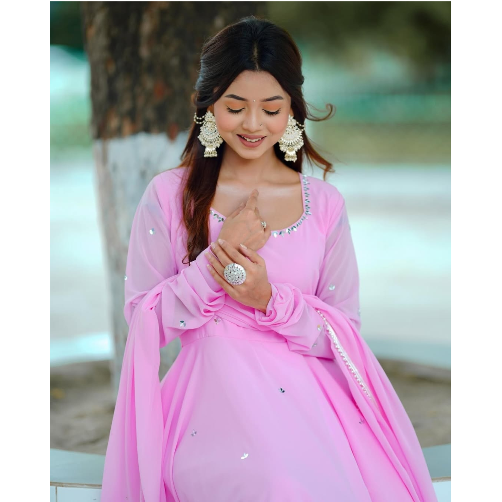 Mirror Majesty Elite Gown-Sandy Rose three piece 