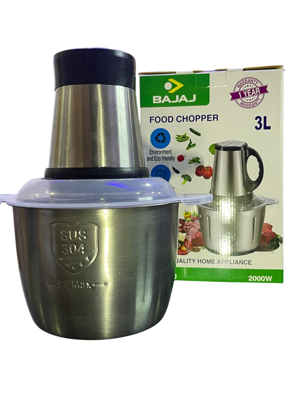 Bajaj 2000 watt high Power Stainless Steel Material High Quality and Powerfull Food Chopper Grinders 