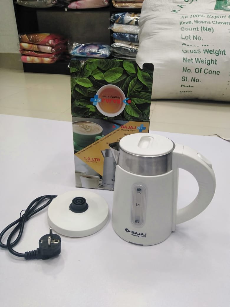 Bajaj Majesty New 1-Litre Cordless Kettle (White)