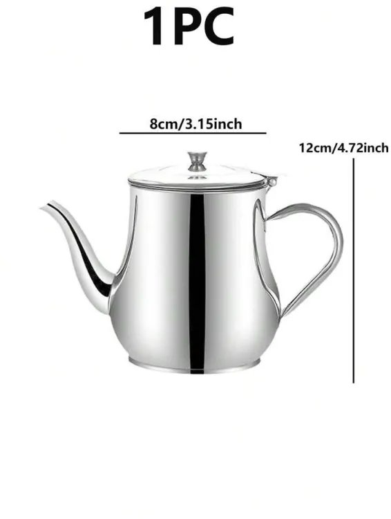 Filter Cooking Oil Pot Kitchen Large Capacity 410ml Stainless Steel Oil Strainer Pot Container Jug Storage Can