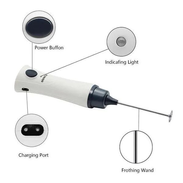 Rechargeable Hand Mixer Egg Beater And Coffee Mixer