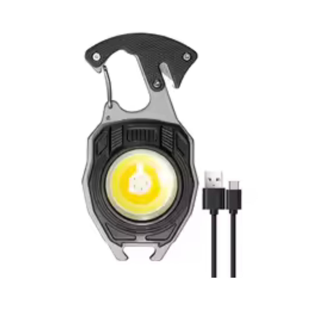 3 Gear Mini Rechargeable Flashlight Pocket Keychain Torch 