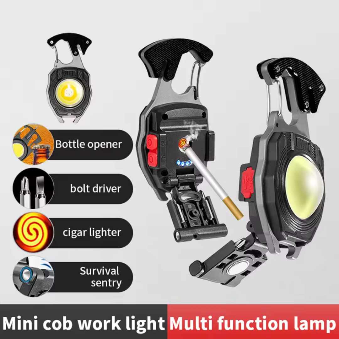 3 Gear Mini Rechargeable Flashlight Pocket Keychain Torch 