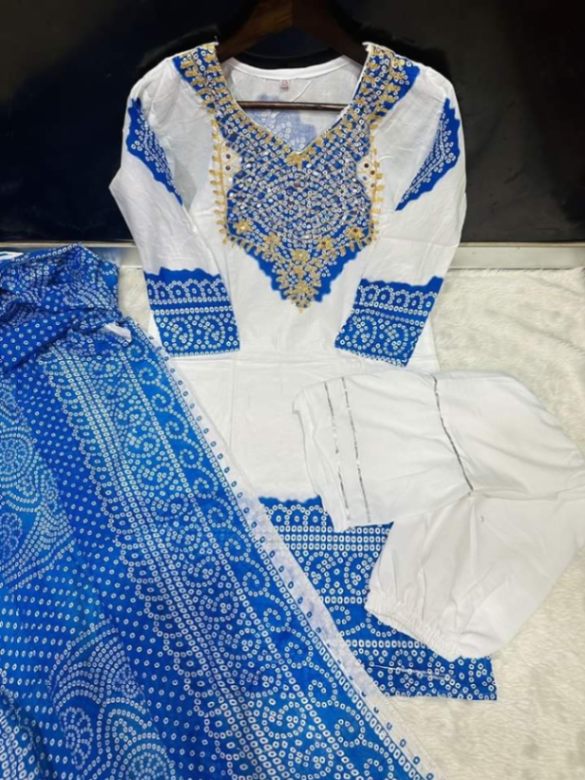 Garara Embroidery Work Kameez Set