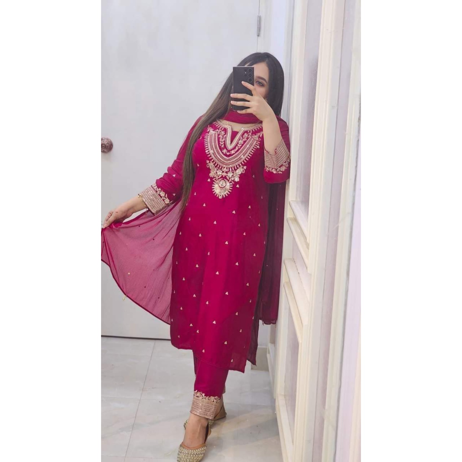 Sequence Embroidery Three Piece