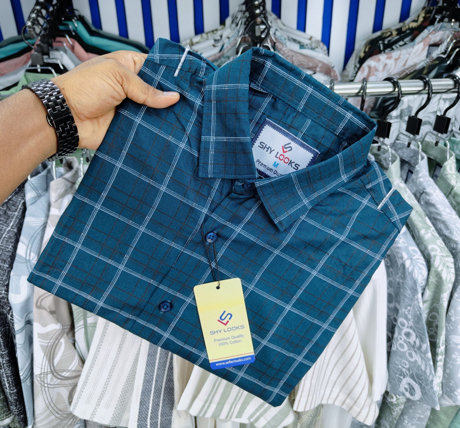 Pure Cotton Full Sleeve Check Shirt for Men’s 🧥   