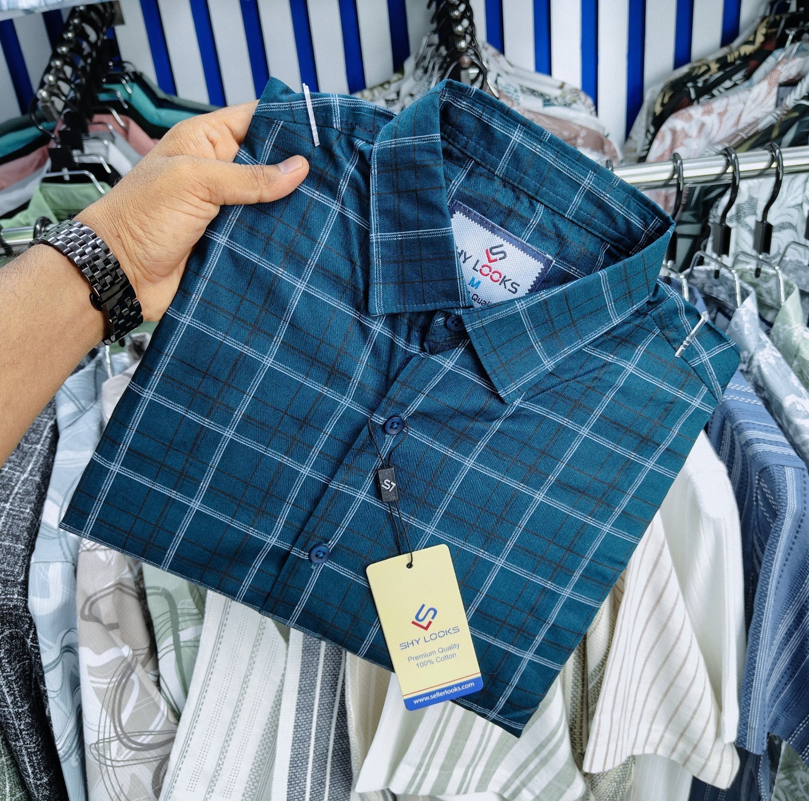 Pure Cotton Full Sleeve Check Shirt for Men’s 🧥   