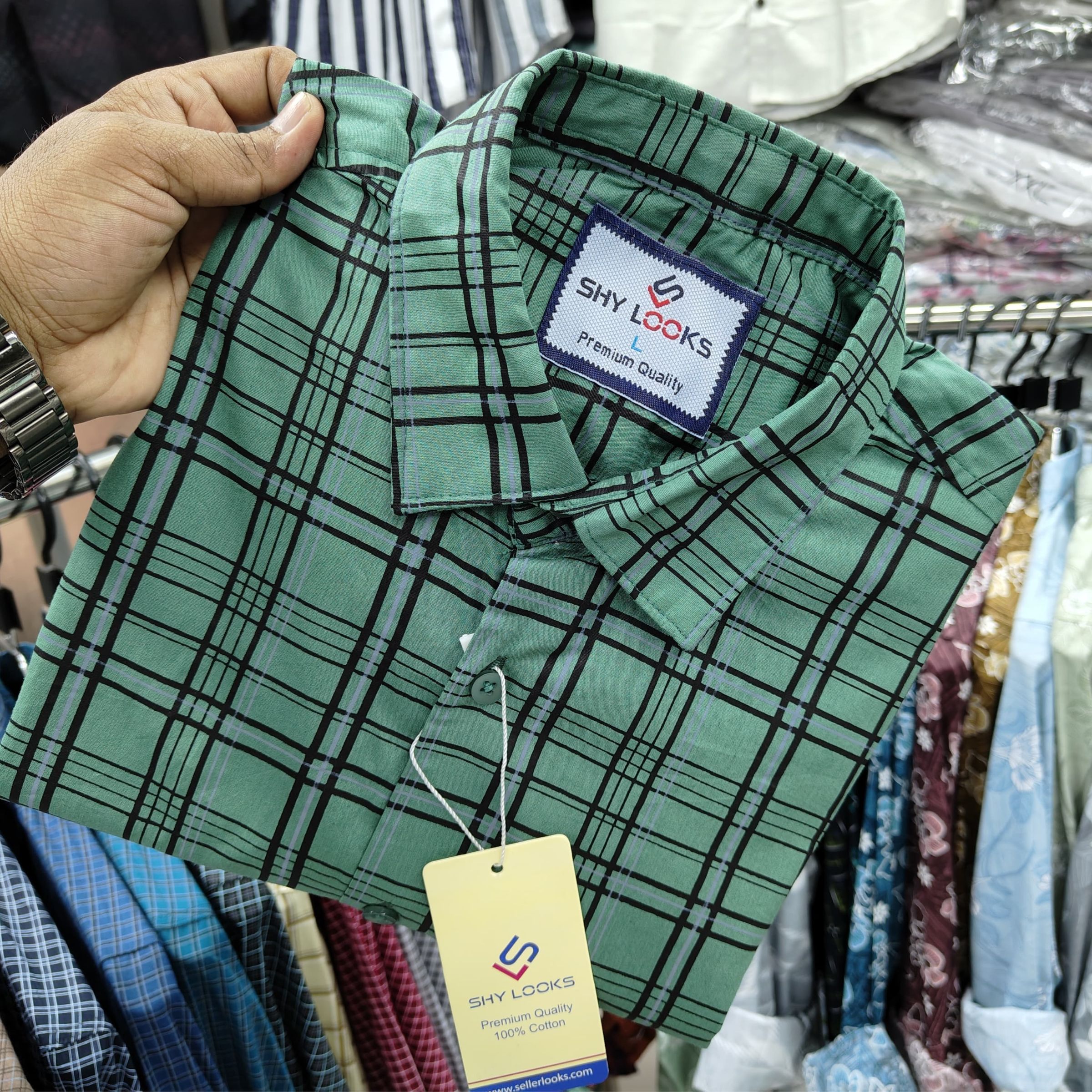 Pure Cotton full Sleeve Check Shirt for Men's