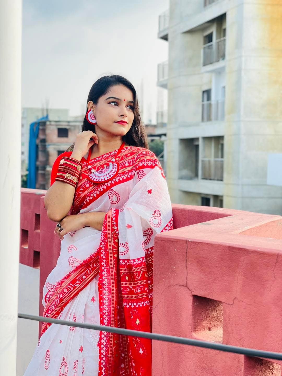 Half silk screen print sharee