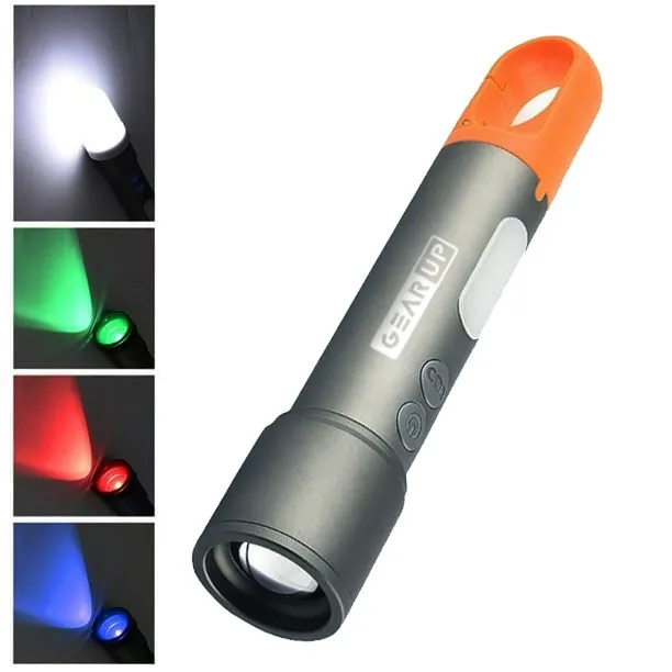 GearUP K57 PRO Rechargeable High-Power Flashlight + Large COB Light With 3500mAh Lithium Battery 