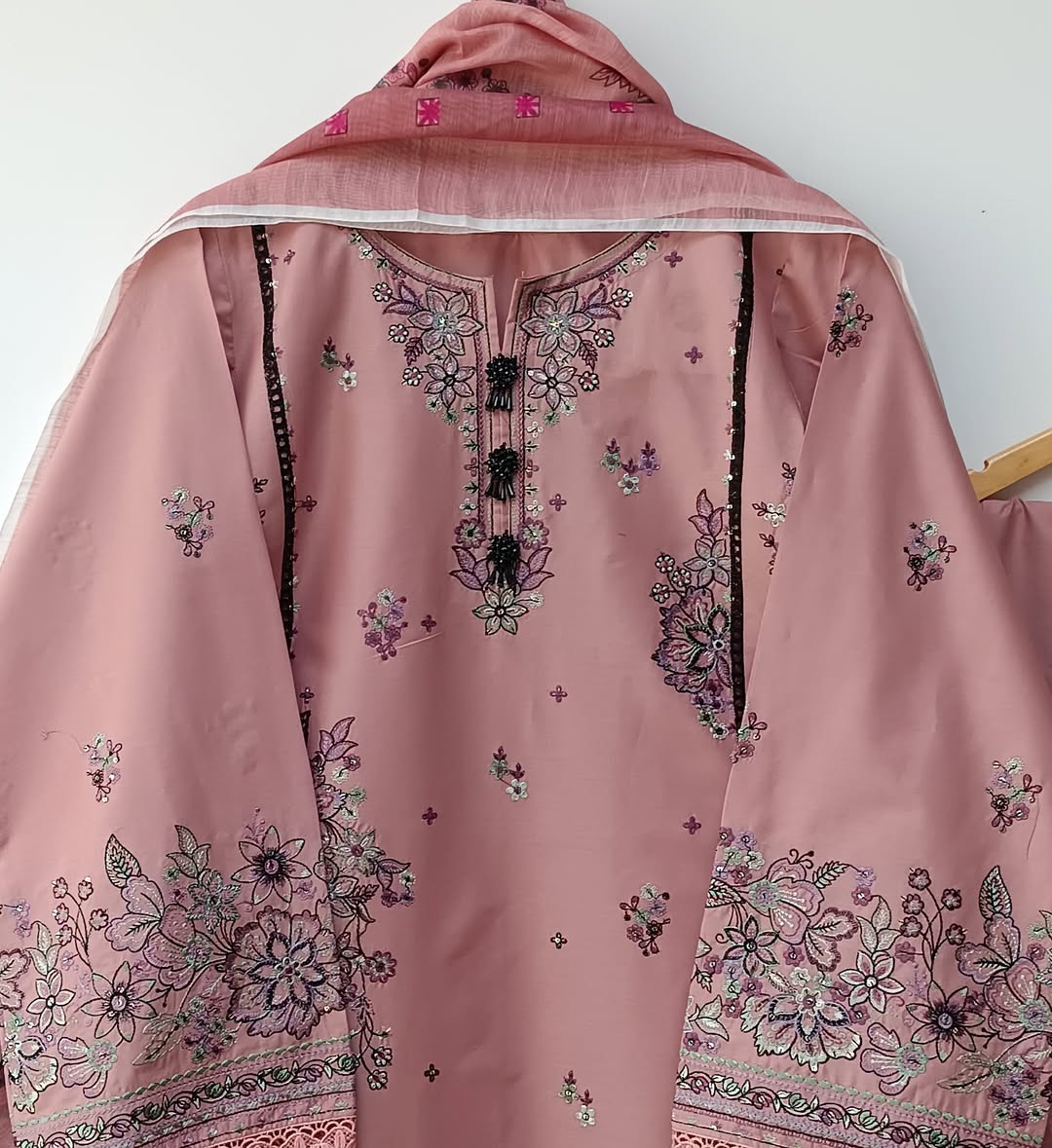 Sequence Embroidery Three Piece