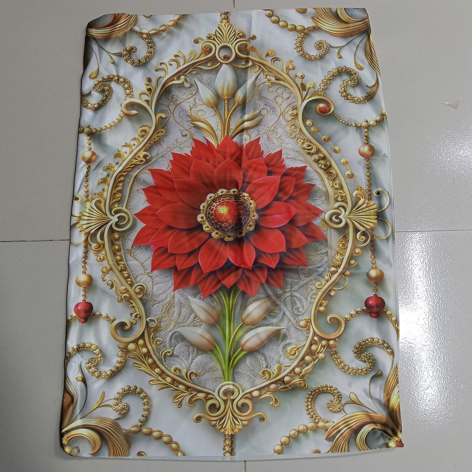 China Premium 3D Print Table Cloth Set