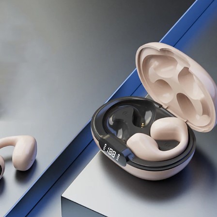 Painless Wear Ear-clip Earphones, Air Conduction, HiFi Stereo, Clip On Wireless Earphone, Touch Control Model LY22