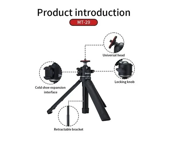 Jmary MT-29 Portable Mini Tripod For Camera Mobile DSLR