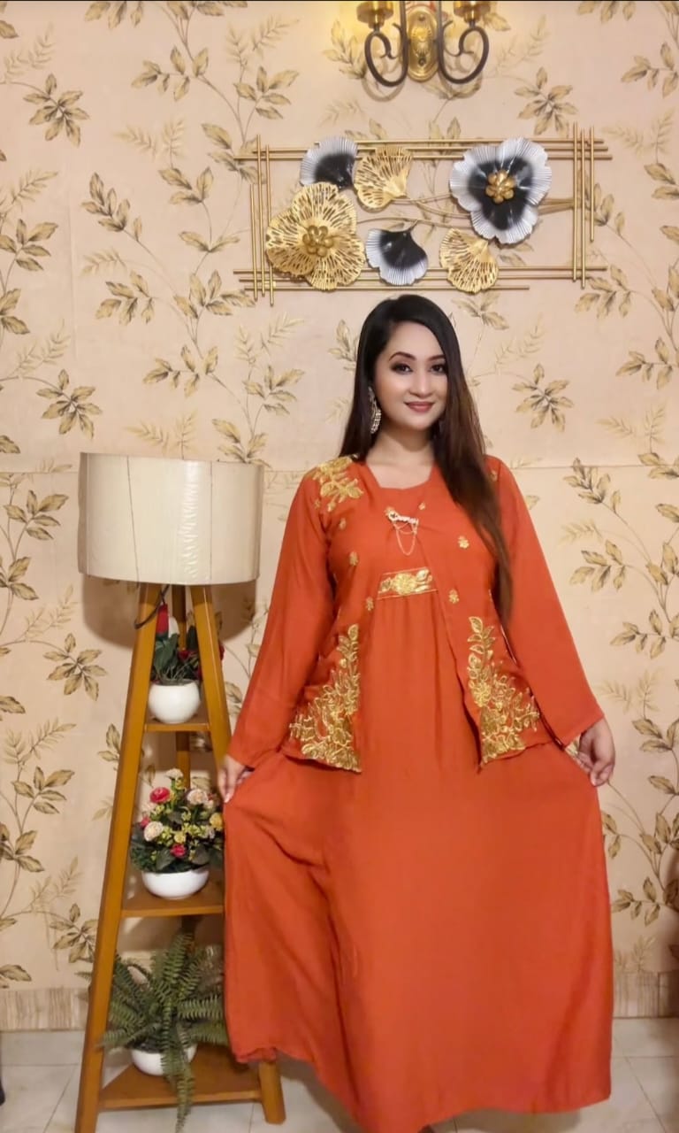 Georgette Long koti Gown