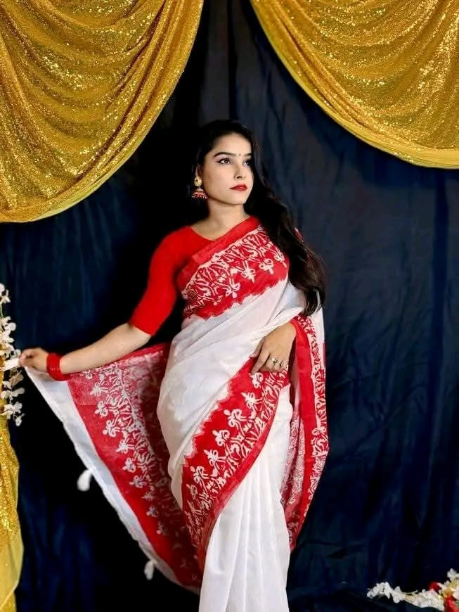 Half silk screen print sharee