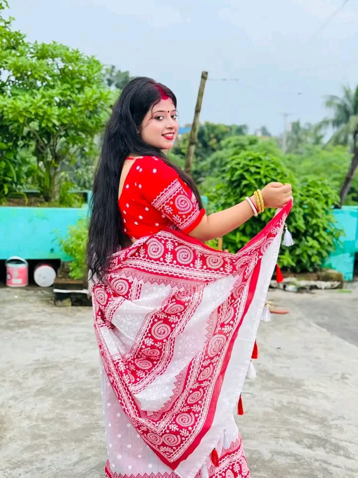 Half silk screen print sharee